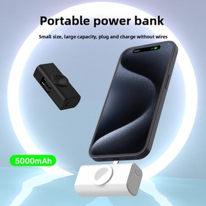 Batería Externa Portátil de Plástico en Forma de Cápsula, Compatible con Relojes y Teléfonos, 5000 mAh, Batería de Litio 3 en 1 de Gran Capacidad Sin Cables - Product Image 4