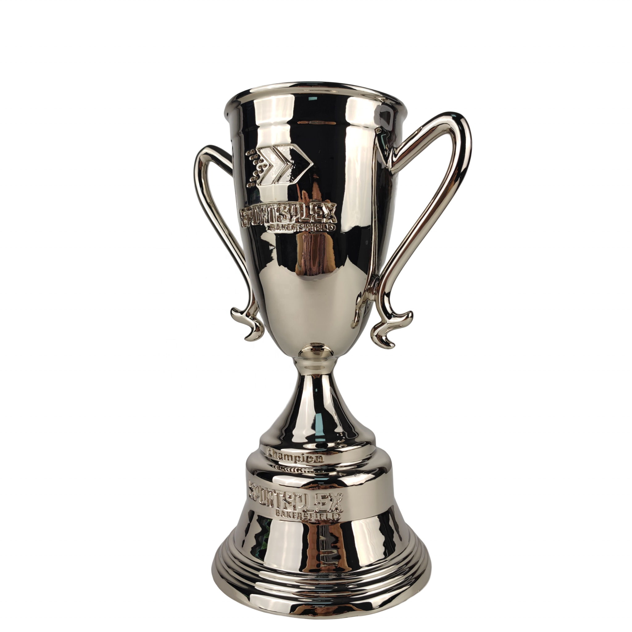 Customized 30cm Metal Trophy Football Awards European Cups and Trophies  Silver Re Plica Soccer Trophy