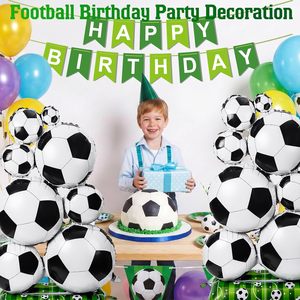2 Pcs Giant Standing Soccer <strong>Balloon</strong> and 1 Pcs Happy Birthday Banner for Birthday Sports Retirement Soccer Birthday Globos - Product Image 3