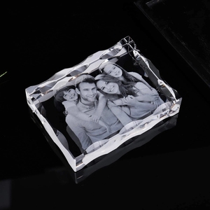 Cá Nhân K9 Thăng Hoa Trống Pha Lê Trophy 2D Laser Pha Lê Khung Ảnh Khắc Thủy Tinh Chân Dung Cho Đám Cưới Kỷ Niệm Fa - Product Image 2