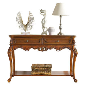 <span class=keywords><strong>Mobile</strong></span> Contenitore <span class=keywords><strong>Classico</strong></span> in Legno Massello Stile Antico Americano Retrò con 2 Cassetti per Ingresso e Soggiorno - Product Image 5
