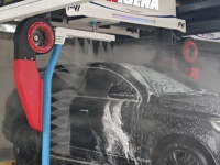 Machine de lavage de voiture automatique 360 °   Équipement commercial tout-en-un sans contact pour lavage haute pression, mousse, cire et séchage