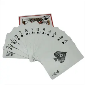 Goedkope Prijs Papieren Pokerkaart Dubbel Formaat Grote Lettertype Sublimatie Speelkaarten Voor De Lol