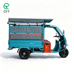 Tricycle électrique solaire de nouvelle conception, auvent à panneaux solaires, tricycle électrique à trois roues pour le transport de passagers et de marchandises - Product Image 2