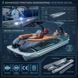 <span class=keywords><strong>Bateau</strong></span> ponton <span class=keywords><strong>de</strong></span> luxe en aluminium <span class=keywords><strong>de</strong></span> qualité marine Kinlife Cruising Pleasure Leisure, avec pont soudé et <span class=keywords><strong>moteur</strong></span>, idéal <span class=keywords><strong>pour</strong></span> les fêtes flottantes, à vendre - Product Image 5