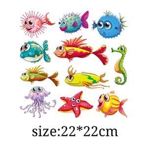 Parches de transferencia térmica de hierro al por mayor con el encantador logotipo animal del océano para <span class=keywords><strong>ropa</strong></span> de niños - Product Image 4