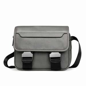 Sac bandoulière vintage pour homme de marque de luxe <span class=keywords><strong>Ama</strong></span>-zn 2025, style japonais carré décontracté, été, logo bouton, cuir PU - Product Image 3