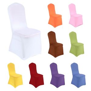 Housse de chaise de mariage 100 pièces en tissu polyester élastique noir pour événements et chaises d'église - Product Image 4