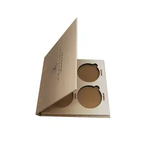 Desain Kustom Kotak Kosmetik Kertas Texure Kemasan Karton Magnetik Kotak Makeup Kosong Kotak Palet Eyeshadow