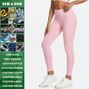 High Quality Custom Logo High Waist Tummy Control Yoga Pants Women Breathable Gym Leggings - Product Image 3