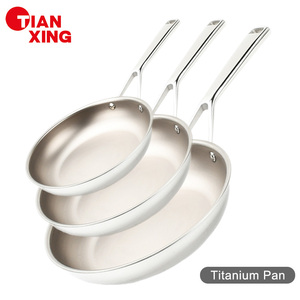 Sartén Antiadherente de Acero Inoxidable de 3 Capas TIANXING, Sartén GR1, Juego de Utensilios de Cocina de Titanio, Titan Pfanne para Cocinar en Casa - Product Image 1