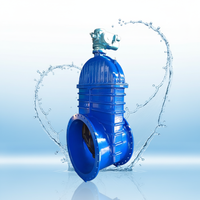 Vanne à opercule en fonte ductile à siège élastique, à tige non montante, avec structure de sécurité à bride et actionneur électrique pour applications hydrauliques