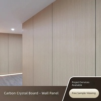 Panneau décoratif intérieur en PVC à grain de bois, en fibre de bambou, en cristal de carbone, pour revêtement mural intégré