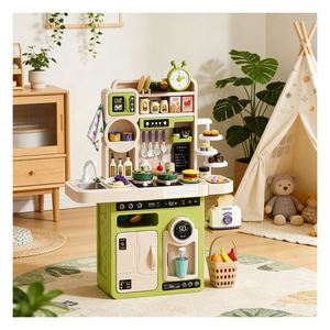Table de cuisine pour enfants avec robinet, four, armoire et accessoires – Apprentissage ludique et créativité pour salle de jeux intérieure - Product Image 5