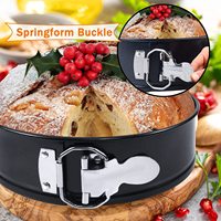 Moule à pâtisserie rond à fond amovible avec fermoir, antiadhésif, pour gâteau chiffon, compatible four, en boîte