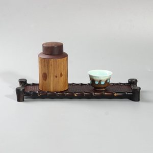 Purple bamboo <b>tea</b> mat surface dry brewing table, bamboo <b>tea</b> <b>tray</b>, handmade Zen-style <b>tray</b>, drying rack, heat insulation, <b>tea</b> - Product Image 2