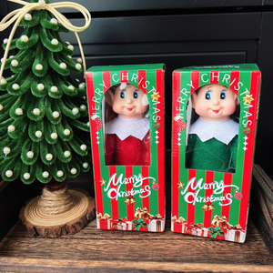 Phiên bản mới Quà Tặng đóng hộp giáng sinh grinch đồ chơi sang trọng Quái Vật Màu Đỏ râu dài ELF cậu bé cây trang trí mặt dây chuyền búp bê trên kệ - Product Image 4