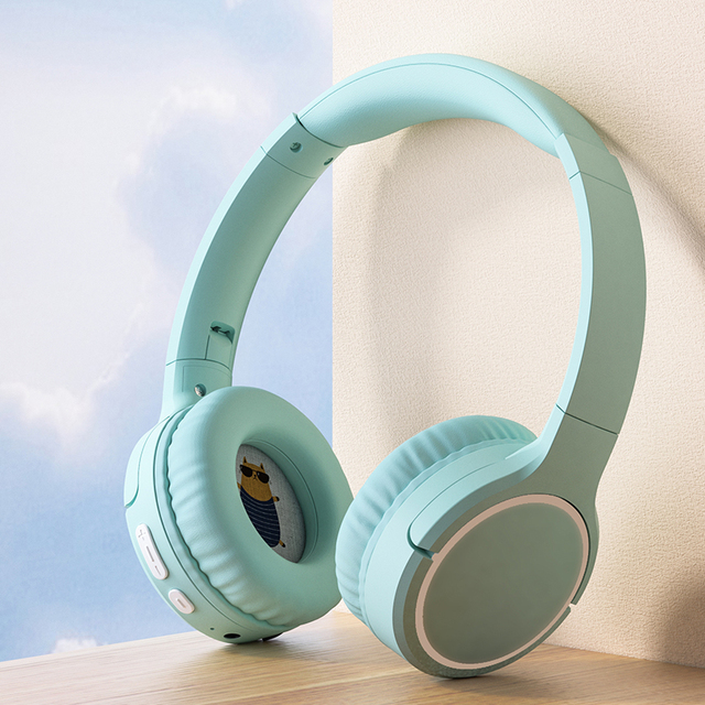 Gaming Colorful Macron Portable Bluetooth Over-Ear Headband Headphones ROHS Certified