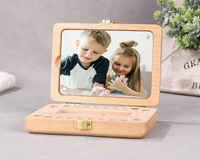 Boîte à dents en bois rectangle pour filles et garçons Boîte à dents en bois photo Boîte de rangement pour dents perdues pour enfants