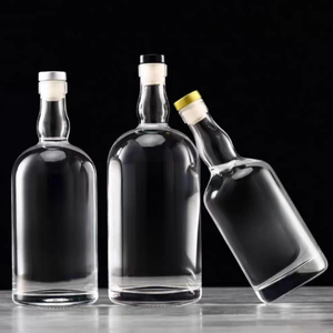 Bouteille en verre vide de haute qualité de 500 ml, 750 ml, 1 L, transparente, <span class=keywords><strong>pour</strong></span> saké, vodka, whisky, brandy, <span class=keywords><strong>cidre</strong></span>, liqueur, vin, avec <span class=keywords><strong>bouchon</strong></span> - Product Image 2