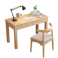 Table d'ordinateur d'étude pour enfants en bois avec chaise Naturelle pour chambre à coucher