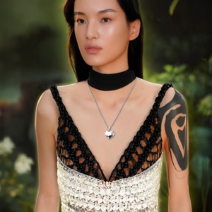 สร้อยคอจี้สแตนเลสสตีลรูปหัวใจประดับมุกสำหรับผู้หญิง เครื่องประดับแฟชั่น โลหะ 316L ชุบทอง PVD อย่างยั่งยืน - Product Image 3