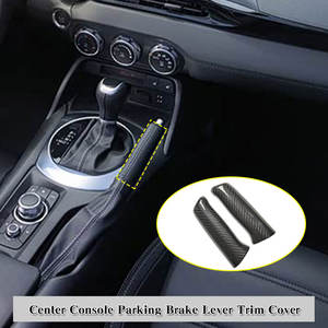 Couvre-poignée de frein à main en fibre de carbone, garniture de console centrale pour Mazda MX-5 (<span class=keywords><strong>2016</strong></span>+), <span class=keywords><strong>Fiat</strong></span> 124 Spider Abarth 124, pièces de voiture en carbone - Product Image 2