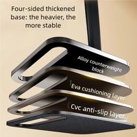Nouveau universel 3 axes 360 °   Support rotatif pour tablette et téléphone avec poignées en silicone épaissies, base anti-basculement robuste pour les appareils de 17,3 pouces