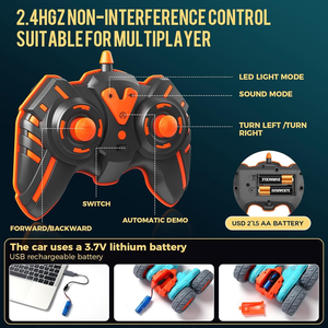 2,4 Ghz doble cara 360 Flips Control remoto RC coche de carreras 4WD todoterreno Drift <span class=keywords><strong>Stunt</strong></span> juguete para niños - Product Image 5