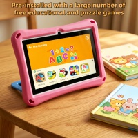 Tablette pour enfants de 7 pouces, Android 13, Qualcomm 8916, 12 Go de RAM, 256 Go de ROM, tablette éducative pour enfants, rose, bleu, en stock