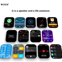 WS-501 Wekker Smart Touchscreen Draadloze Buiten Portable Mini Party Mobiele Telefoon Stage Computer Speaker FM Radio Met App