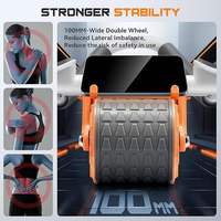 Roue de rebond automatique en PP, très vendue, avec support de coude et tapis de genou, minuteur, pour usage en salle de sport unisexe, légère (1,5 kg)