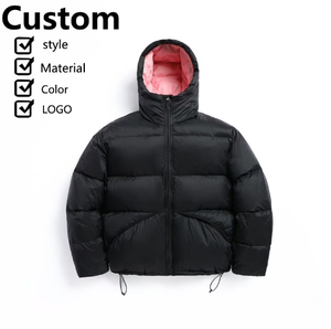 Chaqueta de algodón bordada de invierno unisex, abrigada con capucha y relleno grueso - Product Image 1