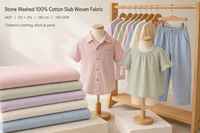 Tissu tissé XNZTEX D628 personnalisable, couleur unie, 100 % coton peigné, délavé, effet flammé, écologique pour T-shirts, chemisiers et pantalons
