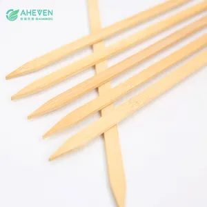 Disposable flat bamboo skewers bbq skewers flat bbq skewer with cheap price