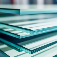 Rampe en verre trempé pour mur-rideau de bureau et construction commerciale