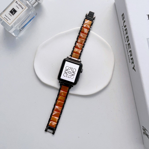 Pulsera de metal para mujer para <span class=keywords><strong>Apple</strong></span> <span class=keywords><strong>Watch</strong></span> Series 5 <span class=keywords><strong>6</strong></span> 7 8 40mm 44mm 38mm 42mm <span class=keywords><strong>acero</strong></span> <span class=keywords><strong>inoxidable</strong></span> + correa de reloj de resina - Product Image 2