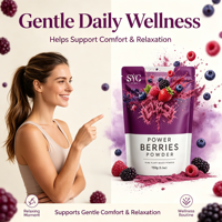 SYC BIO Poudre de baies énergisantes pour adultes, mélange quotidien de graines de baies, pur à base de plantes, compatible smoothie, 150g, 30 portions, vente en gros