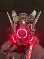 2023 nouveau produit Design fête masques samouraï casque fête barre lumineuse Halloween carnaval plein visage LED Cyberpunk casque