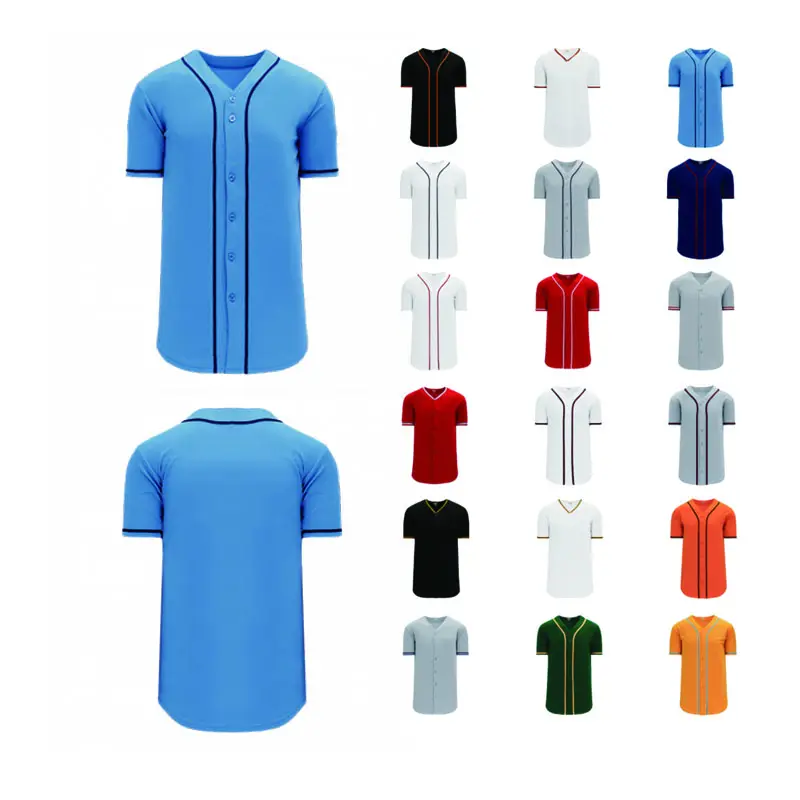 Logo Wholesale Sublimation New York Team Blank V Neck Mens Uniform Custom Baseball T Shirts Jersey