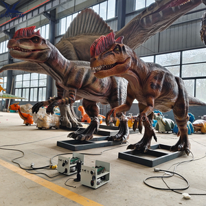 Dinosaure Dilophosaurus Animatronique en Mousse et Métal Taille Réelle, Sculpture de Dino Personnalisable pour Affichage dans les Aéroports et Parcs de Trampoline - Product Image 2