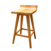 Chaise de bar vintage pour salon de thé, table de comptoir de café et chaise, longue table de comptoir de bar, table de bar de loisirs en bois massif, tabouret haut