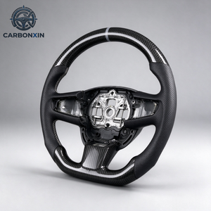 Volant en cuir chauffant personnalisé, forgé, avec LED et fibre de carbone pour Peugeot RCZ 206/207/208/308/408/508/MK1/GTI - Product Image 3