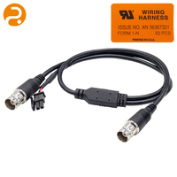 Harnais de câblage de surveillance de sécurité 12V de 1m avec interface BNC + DC, isolé en PVC, pour transmission vidéo et alimentation de caméra DVR