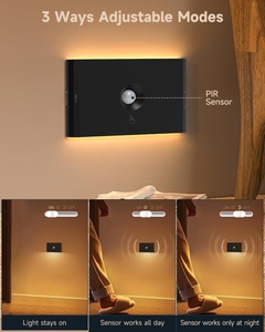 Lampe murale à <span class=keywords><strong>d</strong></span>étecteur de mouvement Sunaluna, lumière <span class=keywords><strong>d</strong></span>'<span class=keywords><strong>escalier</strong></span>, montage magnétique noir, rechargeable, à intensité variable, veilleuses pour couloir, <span class=keywords><strong>escalier</strong></span> - Product Image 6