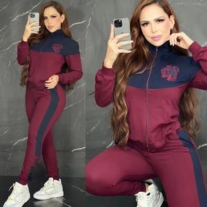 2025 Luxusmarke Herbst Damen Designer Print Reißverschluss Jogginganzüge Trainingsanzug Set Lässiges 2-Teiliges Hosen-Set für den Herbst - Product Image 2
