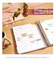 Carnet de notes planificateur A5 personnalisable reliure à spirale Carnet de notes personnalisé fleur blanche feuille verte