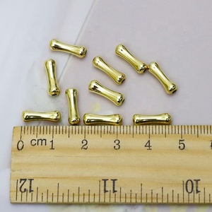 Perles tubulaires en forme d'os de 9 mm en laiton plaqué or 18 carats de haute qualité, breloques, entretoises, pendentifs, fournitures et accessoires pour la fabrication de bijoux DIY - Product Image 6