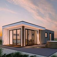 Maisons préfabriquées en acier à faible coût pour petites entreprises à domicile, solaires, conteneur de 20 pieds, villa, kit de maison miniature alpine