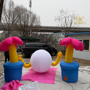 Mascotte gonflable personnalisée <span class=keywords><strong>DJ</strong></span> Monstre aux grands yeux jouant du piano, monstre de dessin animé pour enfants, toboggan pour parc - Product Image 3